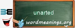 WordMeaning blackboard for unarted